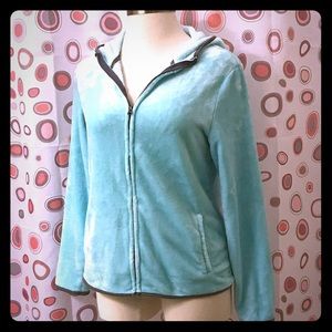 Aqua Green Zip Up Hoodie